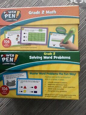 Lot of 2 Teaching Cards-Gr 2 Math and Word Problesm (1 new/1 retired)-homeschool